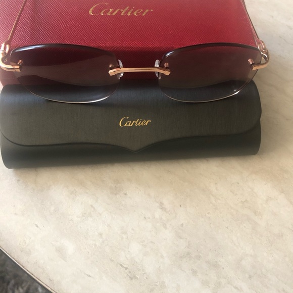 Authentic Custom Rose Gold Cartier sunglasses - Picture 2 of 10